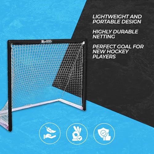 Premier Sports – Street Hockey Goal & Shooter Tutor – Portable Hockey Net for Indoor & Outdoor Use – Hockey Training Equipment
