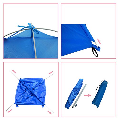 Breathable Washable Pet Puppy Kennel Dog Cat Folding Indoor Outdoor House Bed Tent (Rose Red,M)