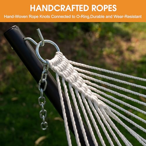 Lazy Daze Hammocks Quick Dry Hammock with Spreader Bar Textliene Fabric Double 2 Person Hammock with Chains Outdoor Patio Poolside Backyard Beach 450 lbs Capacity, Four Leaf Clover - color: Four Leaf Clover