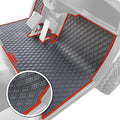 Xtreme MATS Yamaha Compatible Golf Cart Mat, Full Coverage Golf Cart Floor Liner Mat - Compatible with Yamaha Adventurer (2007-2017), G29, YDR, & Drive (Gen1) Models Only - Black with Red Trim - color: Red Trim, size: Drive/G29