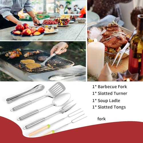 Portable Camping Kitchen Utensil Set-27 Piece Cookware Kit, Stainless Steel Outdoor Cooking and Grilling Utensil Organizer Travel Set Perfect for Travel, Picnics, RVs, Camping, BBQs, Parties and More - color: Back-No shoulder strap