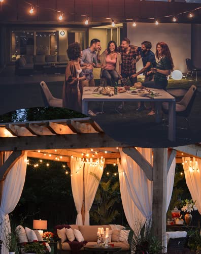 Zuske Outdoor String Lights Waterproof, 240FT Patio Lights with 124 Shatterproof G40 Globe Bulb(4 Spare), Connectable Dimmable Hanging LED String Lights for Outside Backyard Porch Balcony(120FTx2) - size: Electric-240FT