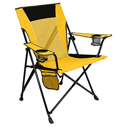Kijaro Dual Lock Portable Camping Chairs - Versatile Outdoor Folding Sports & Lawn Chair - Locks Position Izamal Yellow - color: Izamal Yellow