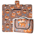Dimatic Cute Picnic Blankets 78"x78" Extra Large Beach Blankets Waterproof Sand Proof Foldable Portable for Outdoor Family Camping - color: Dancing Tiger