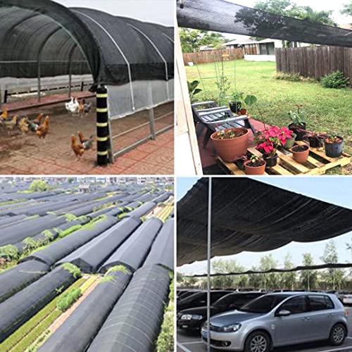 QLOFEI 4x20 FT Shade Cloth with Grommets, 90% Sun Shades Outdoor Patio Mesh Tarp, Easier to Hang Sunblock Neting Cover -for Garden Greenhouse Pergola Lawn Kennel Chicken Coop - size: 4'x20'