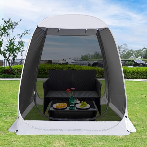 Alvantor 6'x 6' Pop Up Screen House Tent, Instant Outdoor Gazebo with Mosquito Netting & UPF 50+ Sun Protection, Portable Canopy Shelter for Patio, Backyard, Camping (Fits 2-3 Adults),Gray - color: Gray, size: 6'x6'