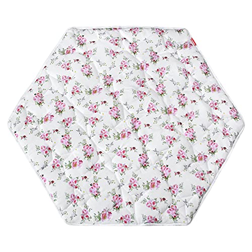 Hexagon Playpen Mat, Floral Print Baby Playmat fits Regalo Portable Play Yard 48 Inch, Six Pannel Playpen Kids Tent Mat Hexagon Rug Mat - color: Floral, size: for Regalo Play Yard 6 Panel