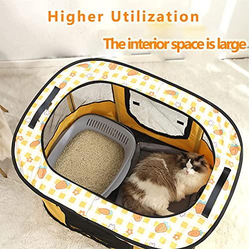 Foldable Pet Playpen, cat playpen, Puppy Play Pen for Indoors (Medium, Blue)