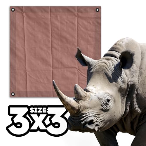 RENEGADE Industrial Tarp 3x3 ft Brown – 6X Stronger, Waterproof, UV-Resistant, PFAS-Free – Heavy Duty Tarpaulin Cover for Camping, Construction, Gardening, Car & Equipment Protection - color: Brown, size: 3x3