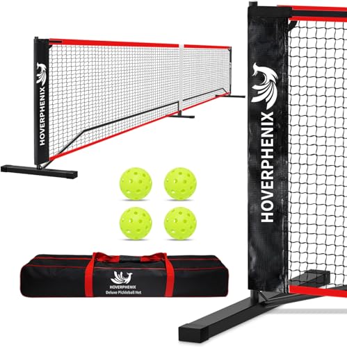 Pickleball Net for Driveway, Portable Pickleball Net System with Regualtion Size 22FT Pickle Ball Net, Outdoor Pickleballs, Carry Bag, Weather Resistant Metal Frame - style: Pickleball net