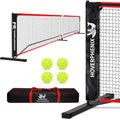 Pickleball Net for Driveway, Portable Pickleball Net System with Regualtion Size 22FT Pickle Ball Net, Outdoor Pickleballs, Carry Bag, Weather Resistant Metal Frame - style: Pickleball net