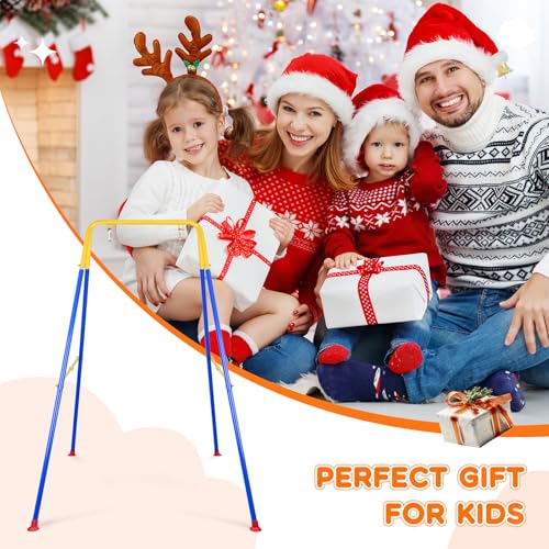 Baby Swing Stand, Heavy Duty Foldable Swing Stand A-Frame Metal Swing Stand Frame for Backyard Indoor & Outdoor Use (Hammock Chair not Included) (Blue) - color: Blue