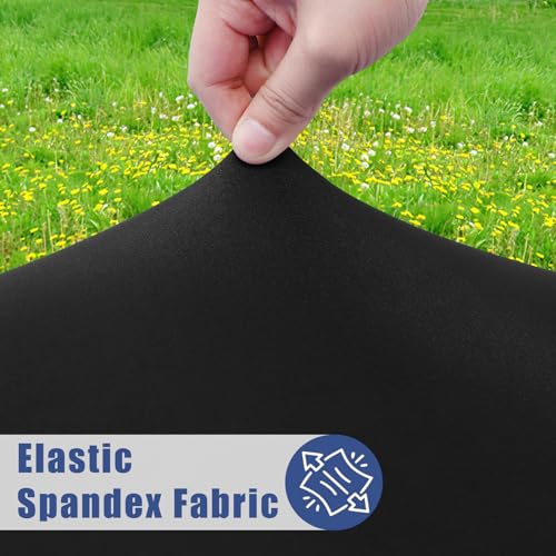 Moosfor Spandex 3 Foot Rectangle Table Cloth, Elastic Fitted Tablecloths for Picnic, Stretch Washable Patio Table Cover for Outdoor, Camping, Banquet and Parties (Black, 24"x36") - color: Black, size: 36" x 24" (Rectangular)