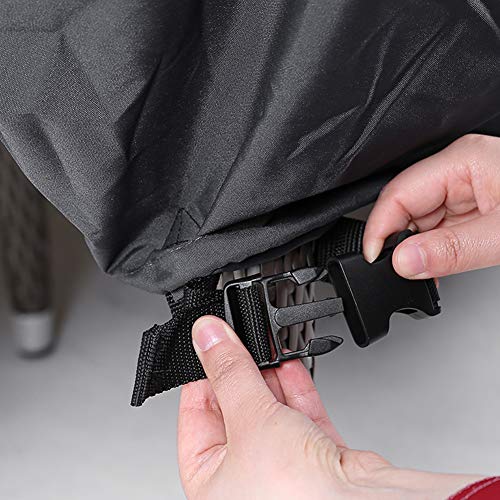 Tempera Outside Table and Chair Covers, Outdoor Dining Set Cover, Patio Furniture Cover Waterproof,Durable, Heavy Duty for Winter, Rectangle,62''L x 42''W x 27.8''H, Space Grey - color: Grey, size: 62''L x 42''W x 27.8''H