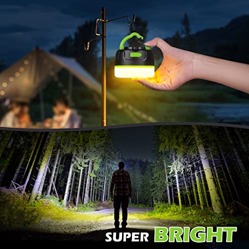 Yonktoo Rechargeable LED Camping Lantern 1000LM, 300H Runtime, 6400mAh, IPX5 Waterproof Tent Light for Camping, Hiking, Power Outages, Home, Emergency Use - Wireless Remote Edition,Green - color: Green, size: Wireless Remote Edition
