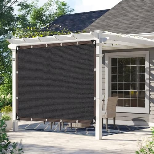 Sun Shade Cloth for Outdoor Patio,Pergola Shade Cover with Grommets Deck Shade Privacy Screen Balcony,90% UV Protection Shade Fabric Sunshades for Garden Backyard Outdoor, Black-6 x 6 FT - color: Black, size: 6 x 6 FT