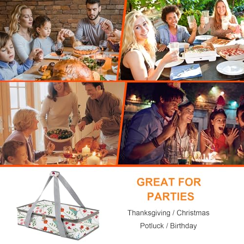 Insulated Casserole Carriers for Hot or Cold Food,Casserole Dish Bag Carrying Case,Food Carrier Warmer Container Bag for Travel Picnic.Pioneer Woman Kitchen Stuff.Fits 9"x13" Baking Dish - color: Bird