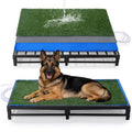 HOMBYS Grass Potty for Dogs with Drain, Artificial Grass Pet Litter Box Tray for Medium & Larhe Dog, Puppy Porch Toilet for Patio, Indoor & Outdoor Use(47" L x 23" W x 6" H)