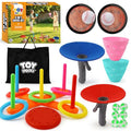 TOY Life Toss and Catch Ball Game 5-in-1 Set for Kids, Sticky Ball Catch Set with Mitts and Balls, Outdoor&Yard Games, Beach Games for Toddlers Ages 2-4 3-6, Throwing Toys