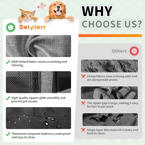 Seiyierr Puppy Playpen, 45" Portable Dog Playpen, Pet Playpen for Dogs Cats, Pop Up Playpen and Exercise Play Pen Dog Tent Indoor/ Outdoor, Removable Shade Cover - color: Grey, size: Large