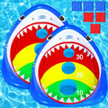 2 Pack Kids Pool Toys,Inflatable Shark Cornhole Board Floating Water Games Outdoor Swim Play for Adults Family,Cool Summer Party Gift for 6 7 8 9 10 12 Year Olds - style: 2 Pack Shark Cornhole Board