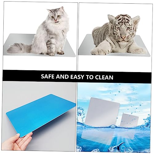 Happyyami Cooling Mat for Dogs and Cats Reusable Aluminum Pet Bed Pressure-Activated Cooling Pad for Summer Relief Smooth Surface Lightweight and Portable