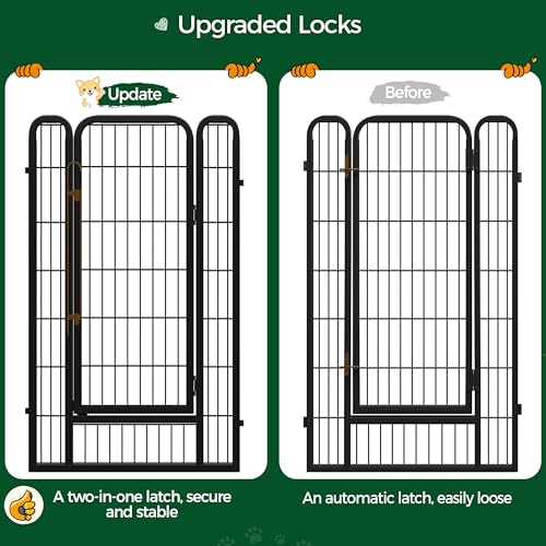Yaheetech Dog Playpen Outdoor, 47 inch 16 Panels Dog Pen Indoor Heavy Duty Puppy Exercise Pen Metal Pet Fence for RV Camping/Yard/Garden - size: 47"