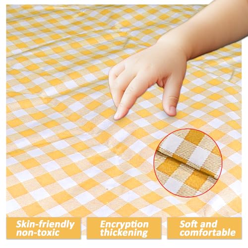 Coldcool Outdoor Picnic Blanket, Extra Large Beach Blanket, Waterproof Sand Proof Foldable Portable Picnic Mat for Outdoor Camping Hiking Travel Grass Music Festival Lawn Mats, 80" x 60", Yellow - color: Yellow