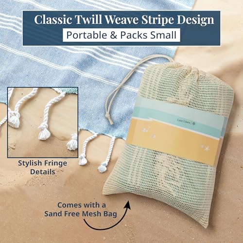 LANE LINEN Beach Towels Oversized - Picnic Blankets (82x82), Sand- Free Beach Accessories Must Haves for Family Vacations, Park Outings with Easy Carry, Quick Setup & Dry, Machine Washable – Sky Blue - color: 06: Sky Blue, size: Beach Blanket (80" x 80")