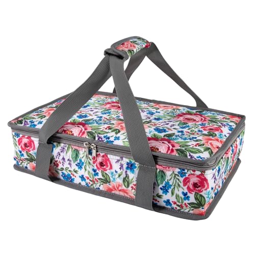 Insulated Casserole Carrier Fits Pioneer Woman Kitchen Stuff & 9x13 Baking Dish, Leakproof Lasagna Lugger Tote, Thermal Food Warmer Bag for Potluck, Picnic, Travel - Vintage Floral & Mom Gifts - color: Floral#6