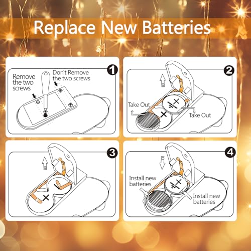 6 Pack Fairy Lights Battery Operated with Timer 2PCS Remote 6.5ft 20LED Warm White Twinkle Lights Waterproof Silver Wire Fireflies Lights DIY Mason Jar Wedding Party Christmas Centerpiece Table Deco - color: Warm White, size: 6.5ft