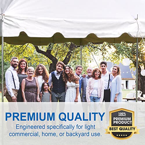 Party Tents Direct 20 x 40 Weekender Pole Tent with Sidewalls, Heavy Duty Waterproof PVC White Canopy, Easy Up Outdoor Event Pavilion Gazebo for Weddings, Parties, Graduations, and Banquets - color: White, size: 20' x 40'