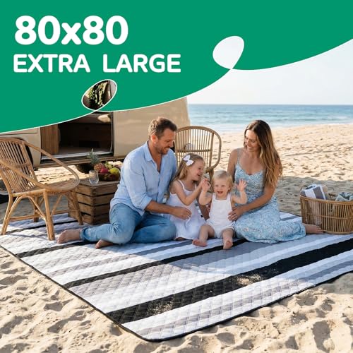 Waterproof Beach Blanket Picnic Outdoor Camping Mat Smokeless Men Christmas Birthday Best Gift Ideas Step Dad Daughter Son Law Unique Who Have Everything Good Cool Useful Boyfriend Tech Bonus Great - color: Multi Grey