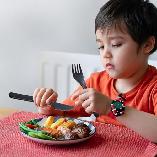 Reusable Travel Utensils Set with Case, 5 Sets Wheat Straw Portable Plastic Fork Spoons Knife Cutlery, Camping Eco-Friendly BPA Free Tableware for Kids Adults Work Picnic or Daily Use (5 Colors) - color: 5 Colors