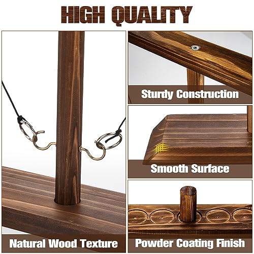 Ring Toss Game for Adults, Wooden Hook and Ring Game Handmade for Bars, Home, Party, Yard Games, Outdoor Indoor Games for All Ages, Large Size 16" X 13"