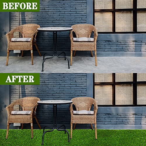 AYOHA Artificial Turf 5' x 7' with Drainage, 1.38 Inch Realistic Fake Grass Rug Indoor Outdoor Lawn Landscape for Garden, Balcony, Patio, Synthetic Grass Mat for Dogs, Customized - size: 5 ft x 7 ft