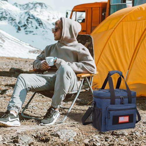 ATRIPACK Lunch Box for Men, Tactical Lunch Bag MOLLE Webbing Leakproof Insulated Lunchs Cooler Women Adult Meal with Adjustable Shoulder Strap Lunch Pail - color: Blue, size: Large