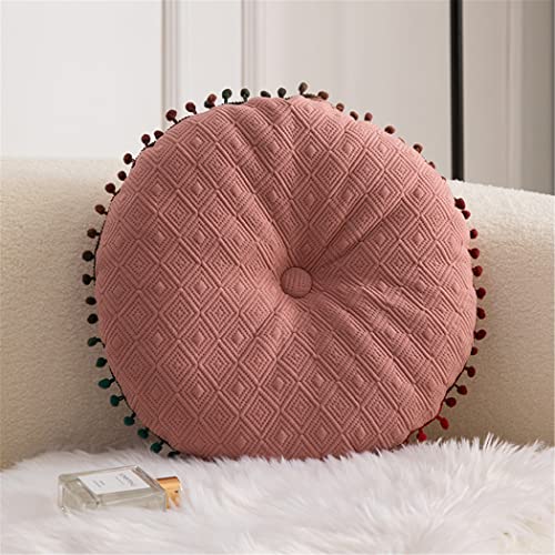 Round Cushion Ball Round Pillow Sofa Cushion Floor Pillow (Pink, 15.7in40cm) - color: Pink