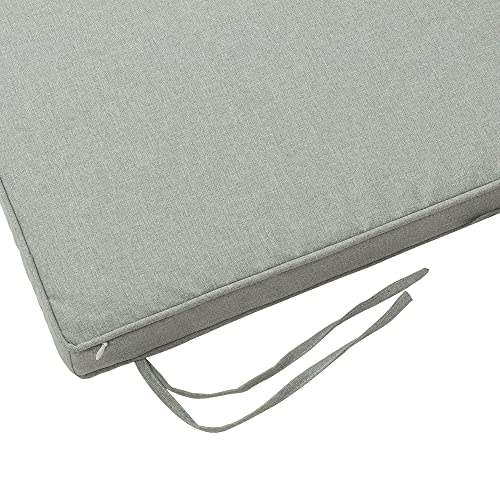 Magpie Fabrics Indoor Outdoor Waterproof Square Chair Cushion, 18" x 18" x 2.5", 2 Pack, Water Resistant Seat Cushions, for Patio Garden Office, Grey - color: Grey