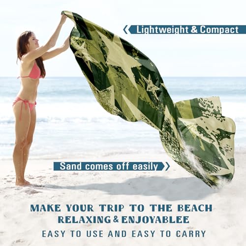 Famstar Beach Blanket Sandproof Waterproof 78''×81''1-5 Adults Oversized,Compact Lightweight Durable Beach Mat for Travel Camping Hiking Picnic Blanket - color: Star, size: 78''×81''