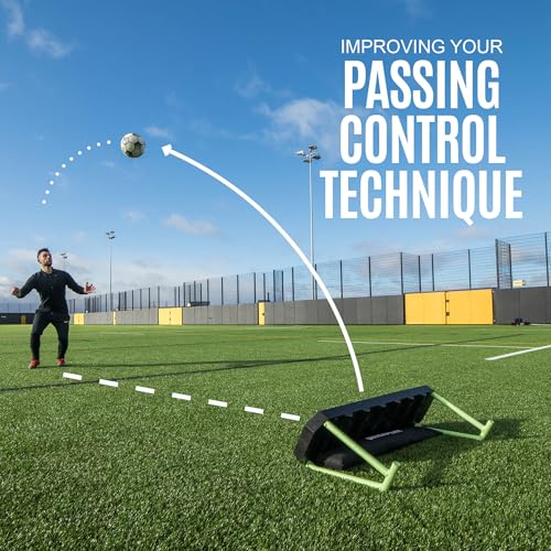 QuickPlay Replay Station 4-in-1 Soccer Rebounder Board - Portable Rebound Board for Backyard - Dual Surface, Dual Angle Soccer Passing Board for Passing & Reaction Skills - Soccer Training Equipment - style: Replay Station XL