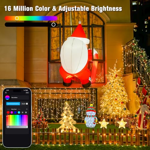 JMEXSUSS 600 LED RGB String Light Outdoor Indoor, Christmas Lights Outdoor Clear Wire Christmas Lights Plug in for Bedroom Tree Room Party Birthday Decorations - color: RGB (Red, Green, Blue), size: 600 LED