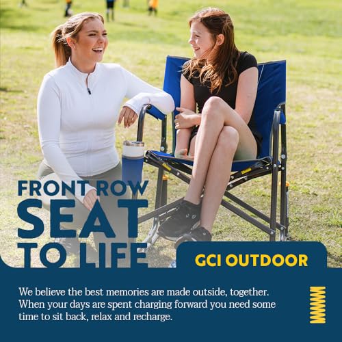 GCI Outdoor Freestyle Rocker XL Portable Folding Rocking Chair and Outdoor Camping Chair - color: Black, style: Freestyle Rocker Xl