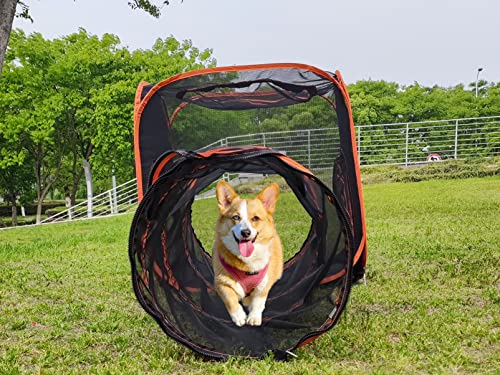 6 in 1 Pet Cat and Dog Tunnel Tent Foldable Pet Tent Outdoor Pop Up Pet Playpen Cage Fences House (Styles 1) - style: Styles 1