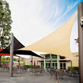 Royal Shade 14' x 14' x 14' Beige Triangle Sun Shade Sail Canopy Outdoor Patio Fabric Screen Awning RTAPT14 - UPF50+ 95% UV Blockage, Heavy Duty, Water & Air Permeable (We Make Custom Size) - color: Beige, size: 14' X 14' X 14'