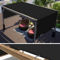 ColourTree 12' x 25' Black Pergola Sun Shade Canopy Replacement Cover UPF50, Commercial Grade 260 GSM Cloth for Outdoor Patio, Garden, Deck, Backyard (We Make Custom Size)