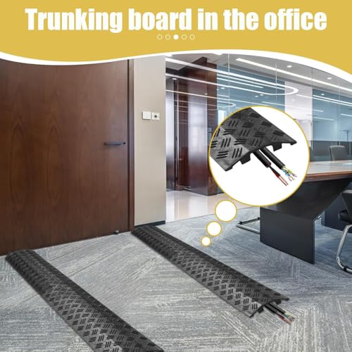 Cable Protector Ramp - Extension Cable Floor Protector, Power Lines Extension Cord Cover, Heavy Duty Safety Ramp | Outdoor Driveway Use for Sidewalk Garage Garden Office Hotel Road Traffic Areas