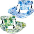 SLOOSH Inflatable Pool Floats Adult,2 Packs Floating Lounge Chairs,Blow up Pool Noodles for Adult Heavy Duty,Floating Chair for Party Summer Water Beach Lake Fun - style: Summer Leaves