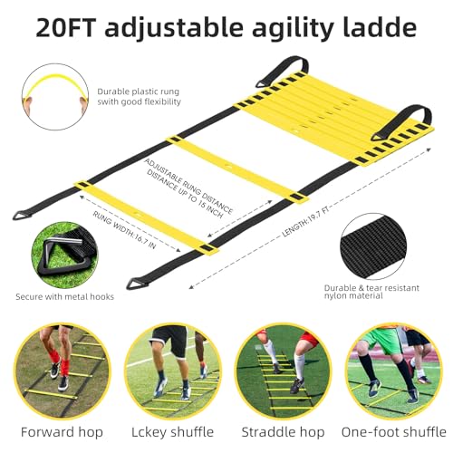 Soccer Goal, Soccer Goals for Backyard, 4x3ft Portable Pop Up Soccer Net Set, Soccer Training Equipment with Soccer Ball, Ladder and Cones - color: Yellow