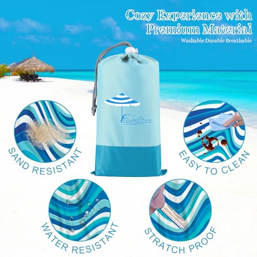Beach Blanket Waterproof Sandproof 1-7 Adult Oversized 78 '' × 110 '' Lightweight Durable Compact Sand Free Extra Large Beach Mat for Travel Camping Hiking Picnic Blanket - color: Wave2, size: 78“x110”